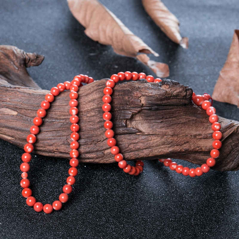 MOMO珊瑚108佛珠-红掌柜