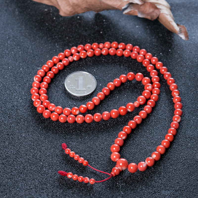 珊瑚108佛珠-红掌柜