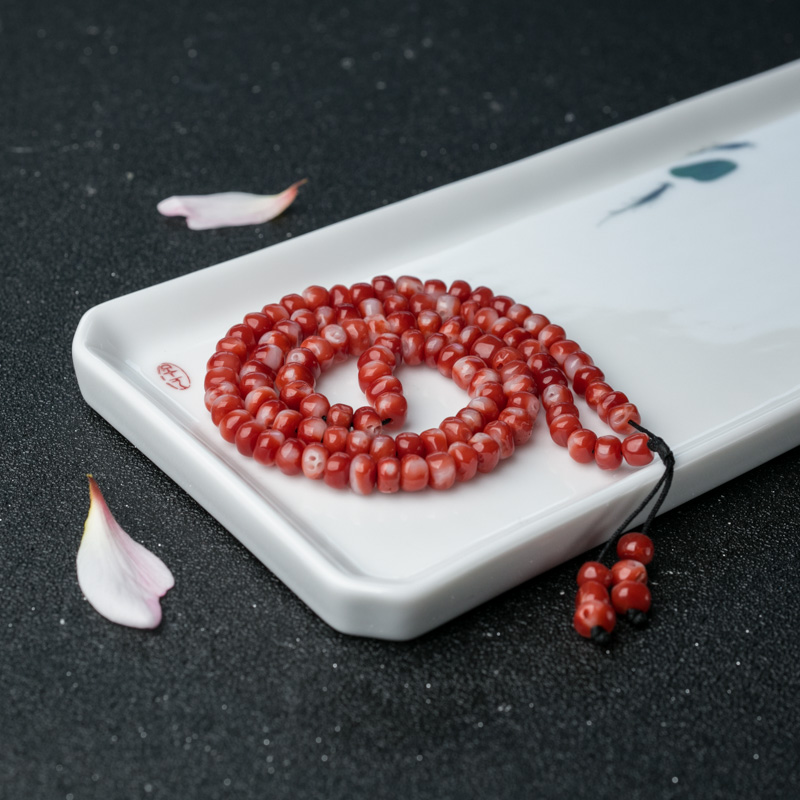 阿卡珊瑚108佛珠-红掌柜