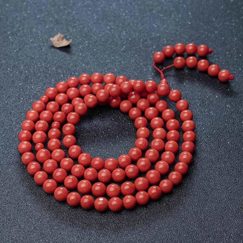 9.5mm意大利沙丁珊瑚108佛珠-红掌柜