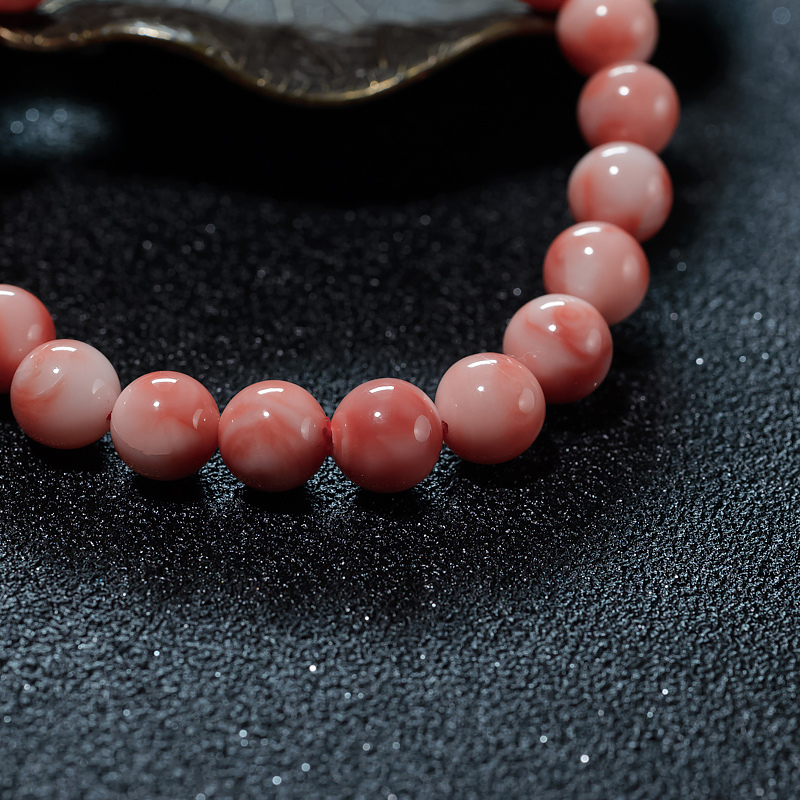 深水珊瑚单圈手串-红掌柜