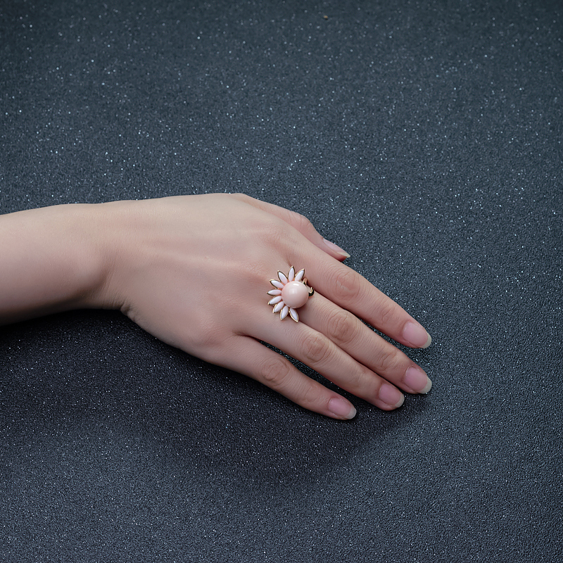 18K深水珊瑚戒指-红掌柜