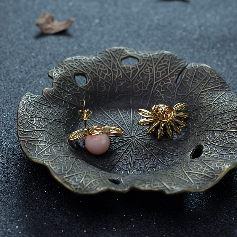 台湾珊瑚耳钉-红掌柜