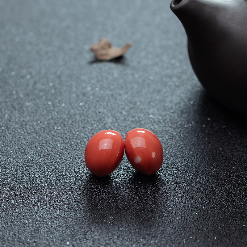 台湾MOMO珊瑚戒面-红掌柜