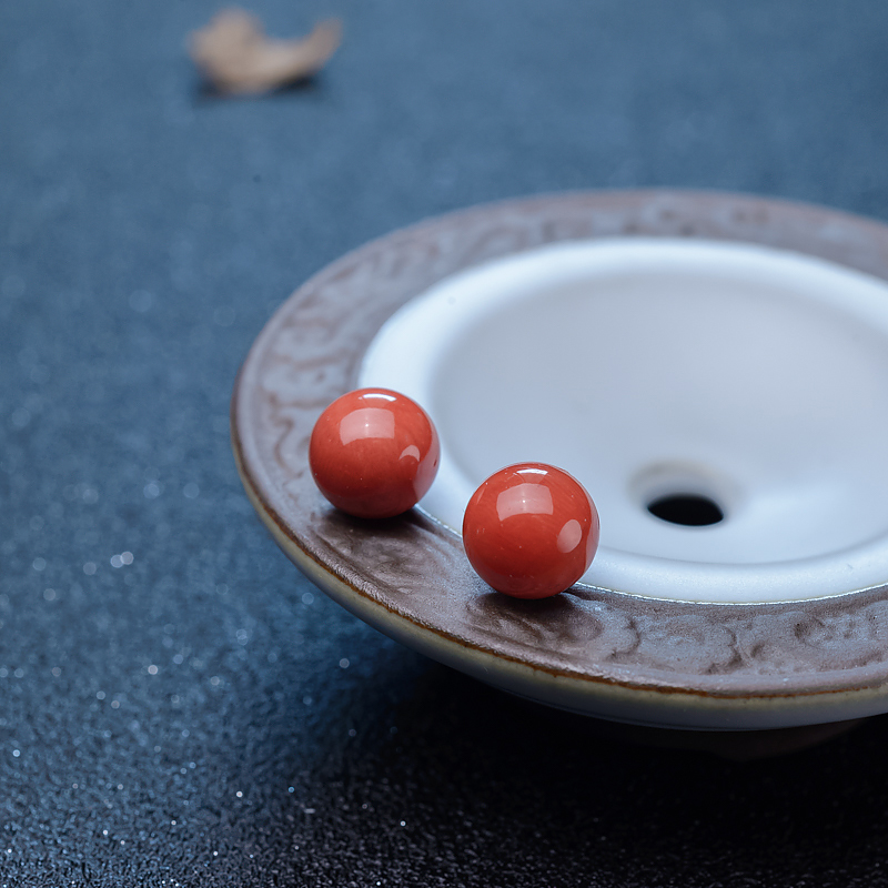 天然沙丁珊瑚圆珠-红掌柜
