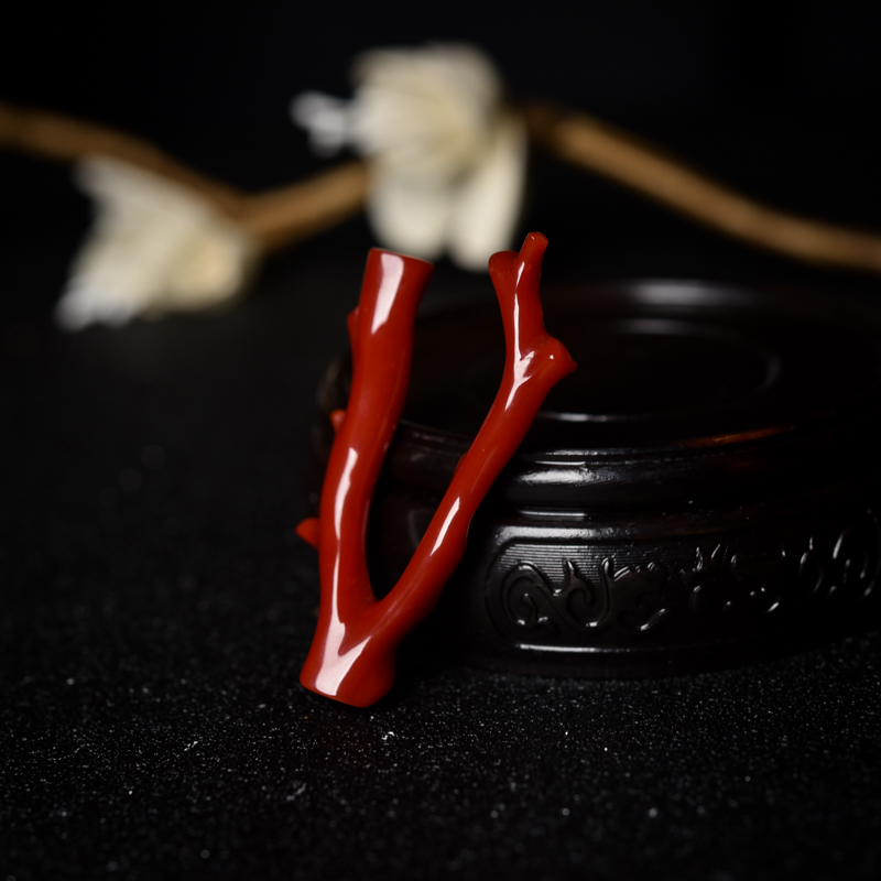 天然深红珊瑚原枝-红掌柜