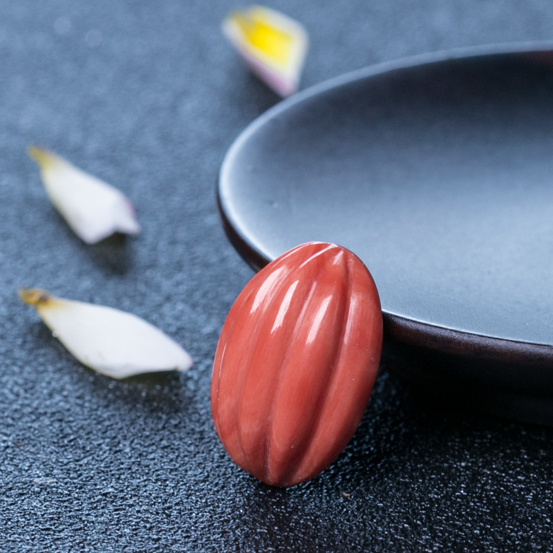 台湾珊瑚戒面-红掌柜