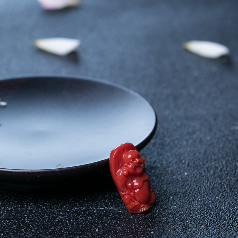 沙丁珊瑚吊坠-红掌柜