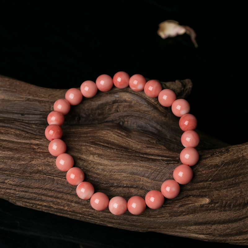 8.5mm深水珊瑚单圈手串-红掌柜