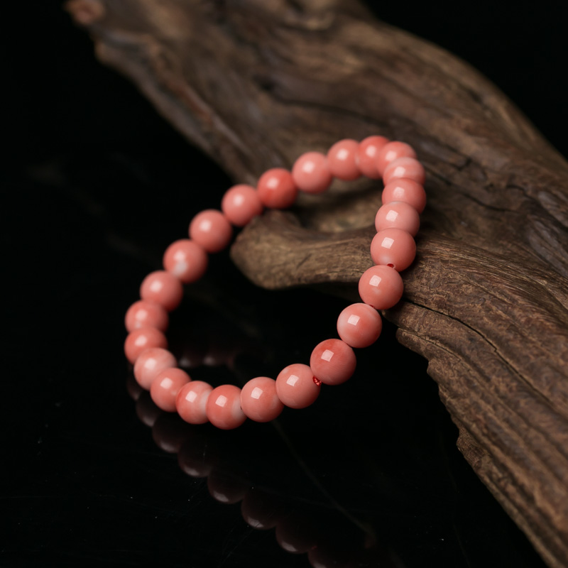 深水珊瑚单圈手串-红掌柜