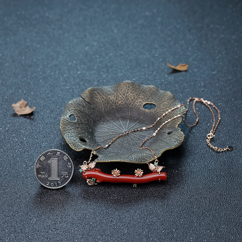 阿卡珊瑚锁骨链-红掌柜