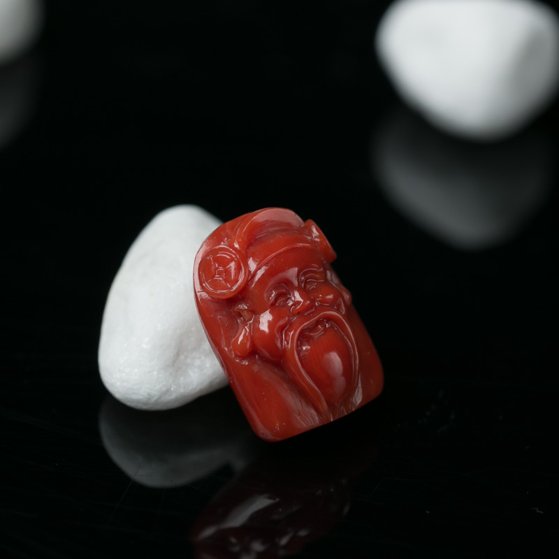 珊瑚财神吊坠-红掌柜