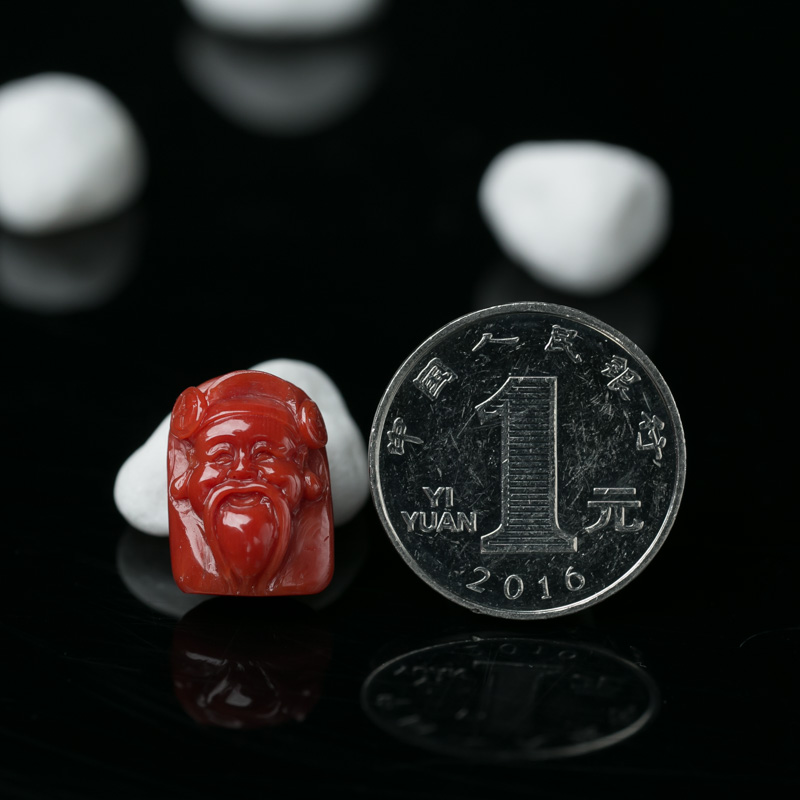 沙丁珊瑚财神挂坠-红掌柜