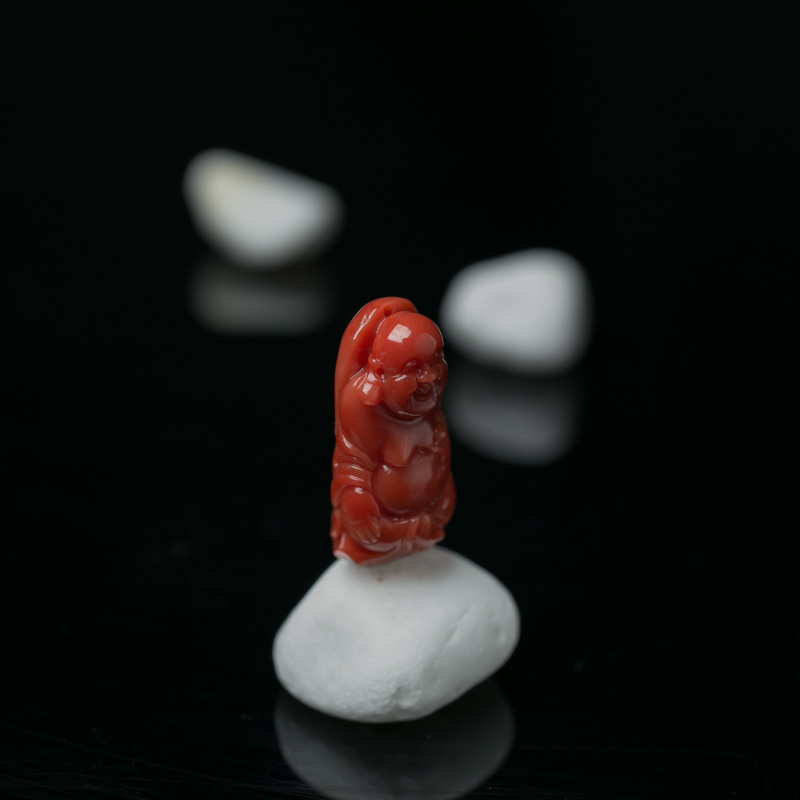 天然珊瑚佛吊坠-红掌柜