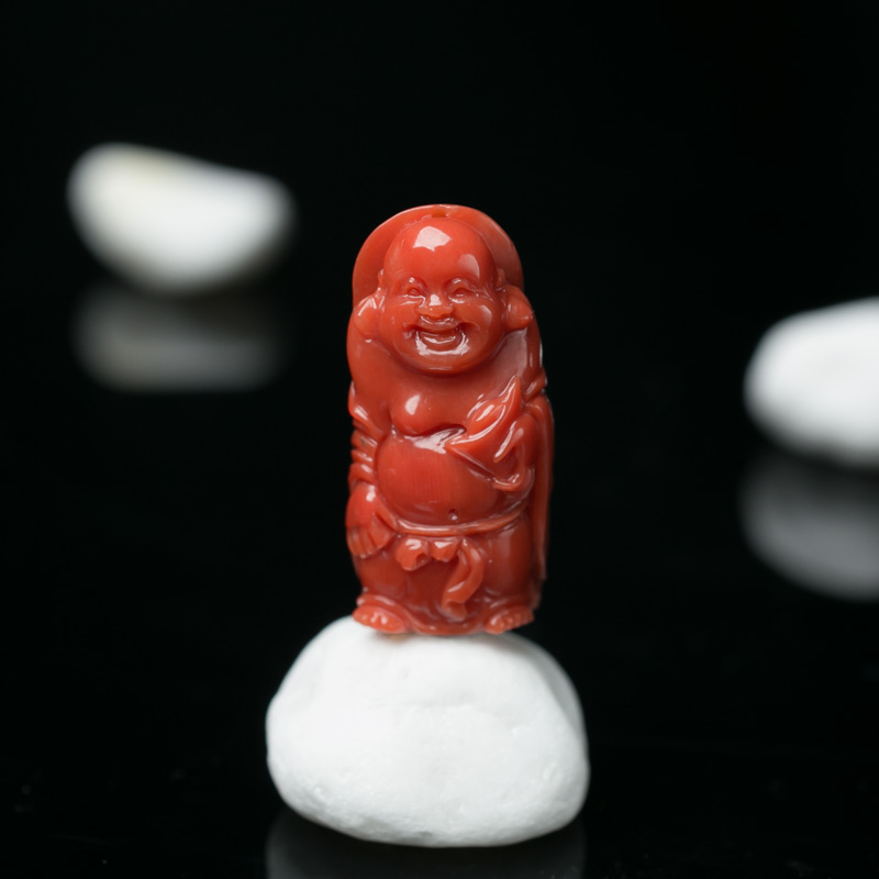 沙丁珊瑚佛吊坠-红掌柜