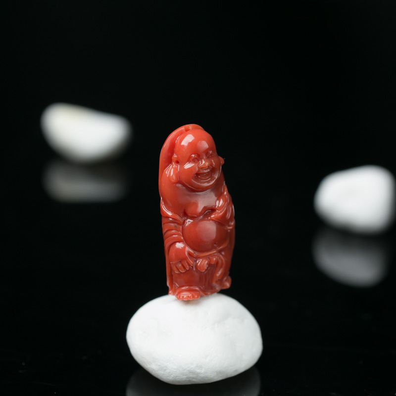 天然珊瑚佛吊坠-红掌柜