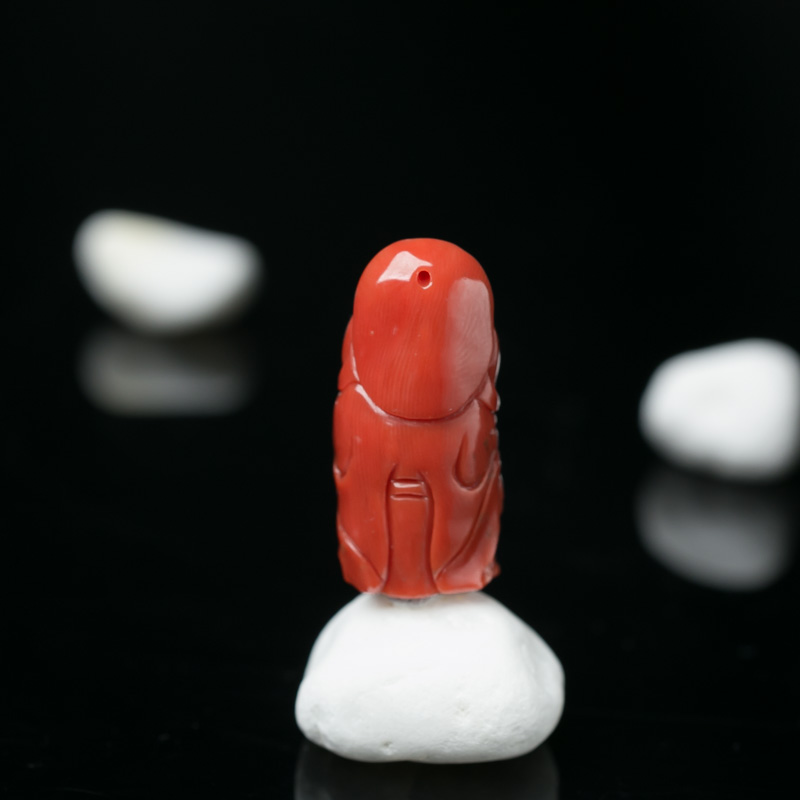 天然珊瑚佛吊坠-红掌柜