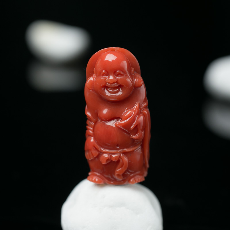 沙丁珊瑚佛挂坠-红掌柜