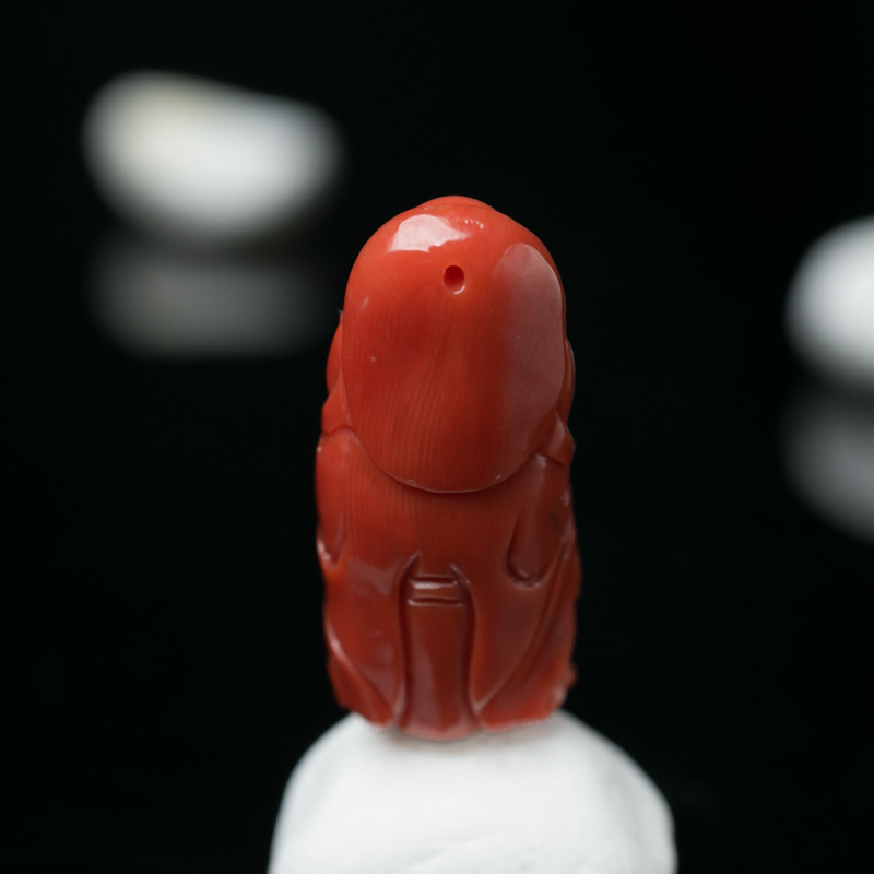 天然珊瑚佛挂坠-红掌柜