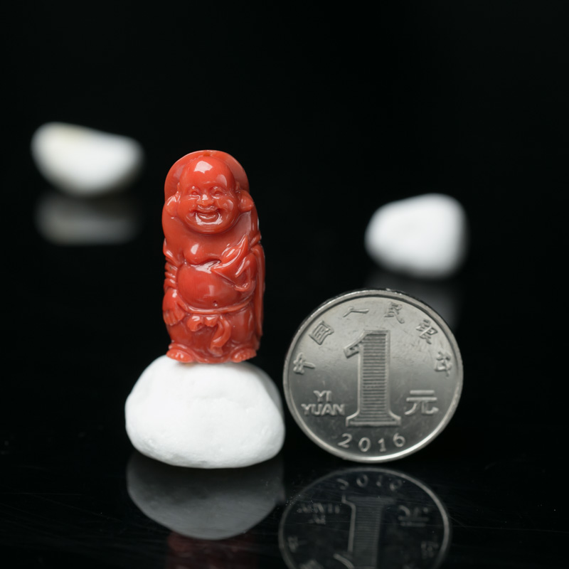 天然珊瑚佛挂坠-红掌柜