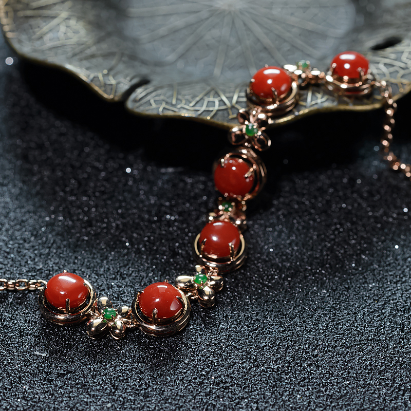 18K日本阿卡珊瑚手链-红掌柜