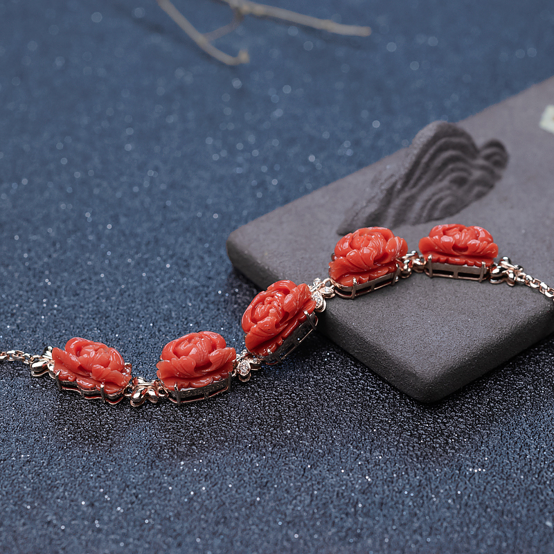 18K沙丁珊瑚手链-红掌柜