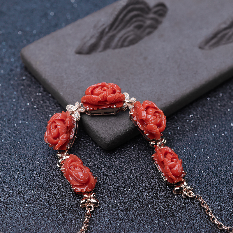 沙丁珊瑚手链-红掌柜