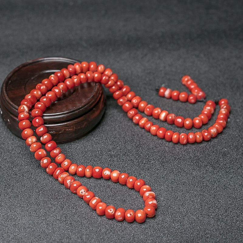 珊瑚鼓珠108佛珠-红掌柜