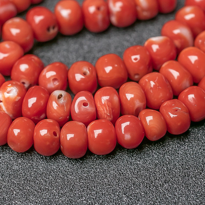 天然珊瑚鼓珠佛珠-红掌柜