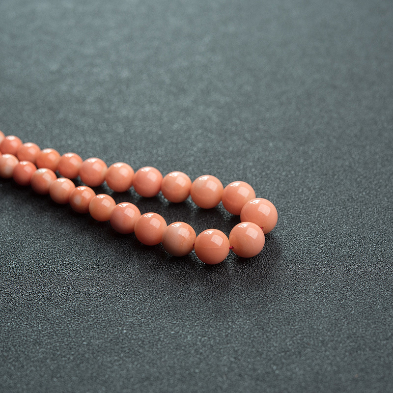 天然MOMO橘色珊瑚塔链-红掌柜