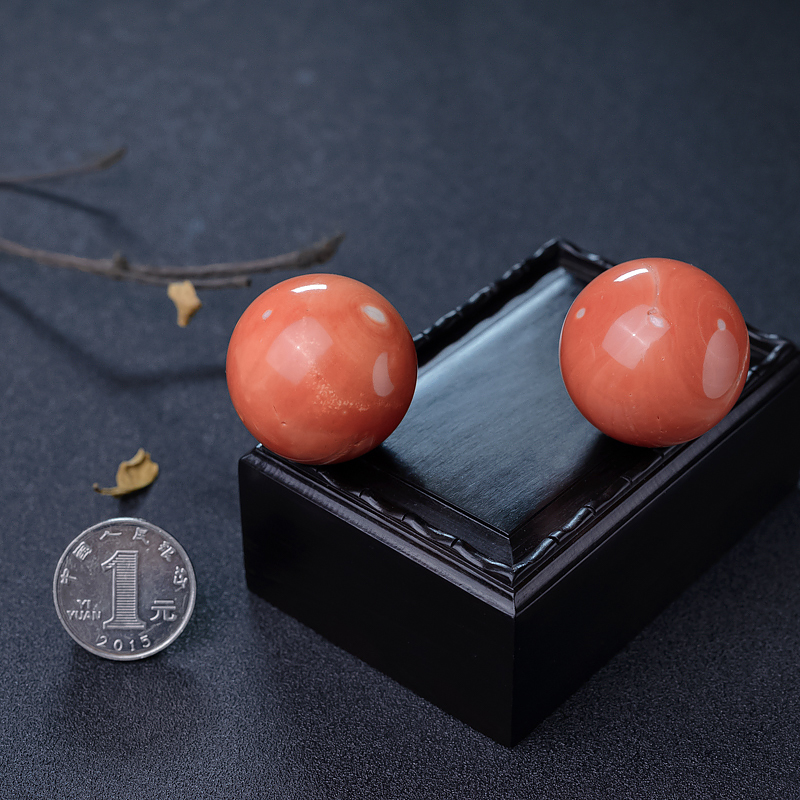 台湾橘色珊瑚对珠-红掌柜