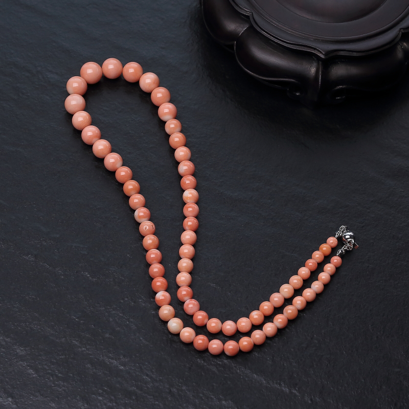 天然MOMO粉色珊瑚塔链-红掌柜