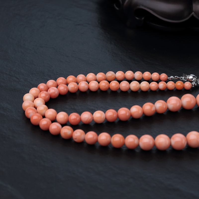 天然粉色珊瑚塔链-红掌柜