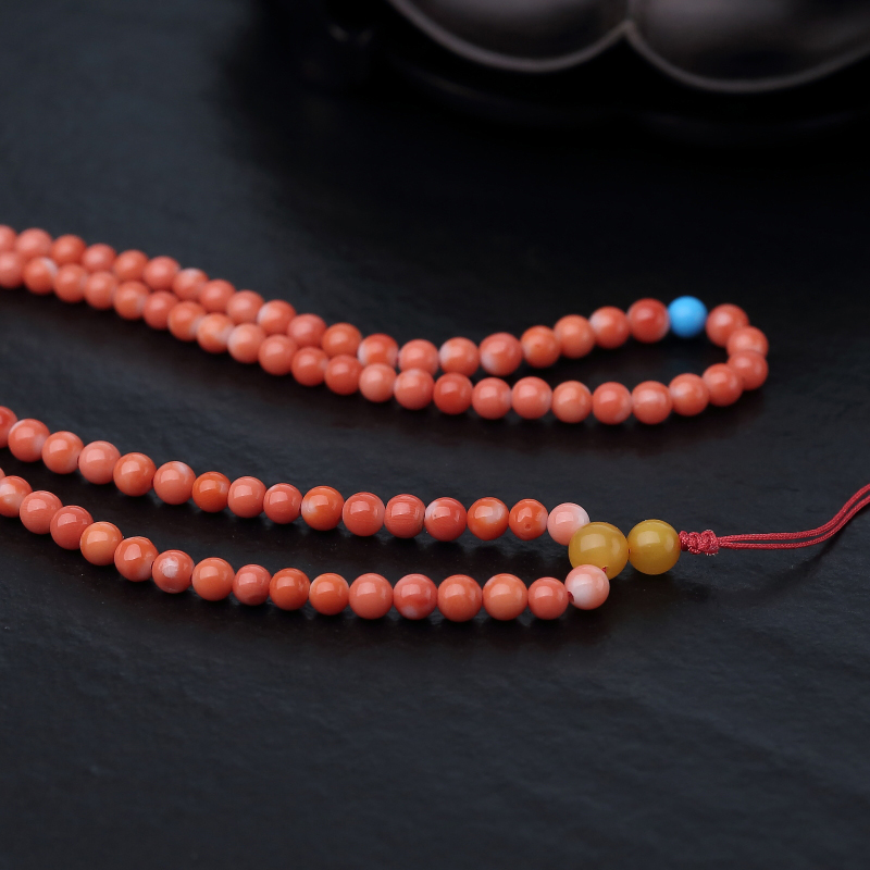 MOMO珊瑚108佛珠-红掌柜