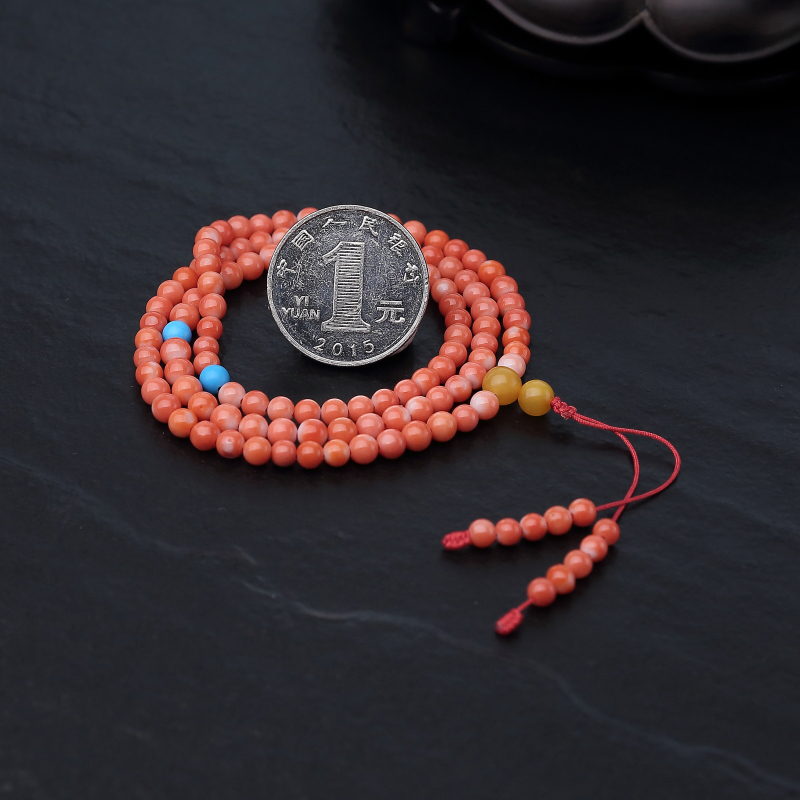 台湾MOMO珊瑚佛珠-红掌柜