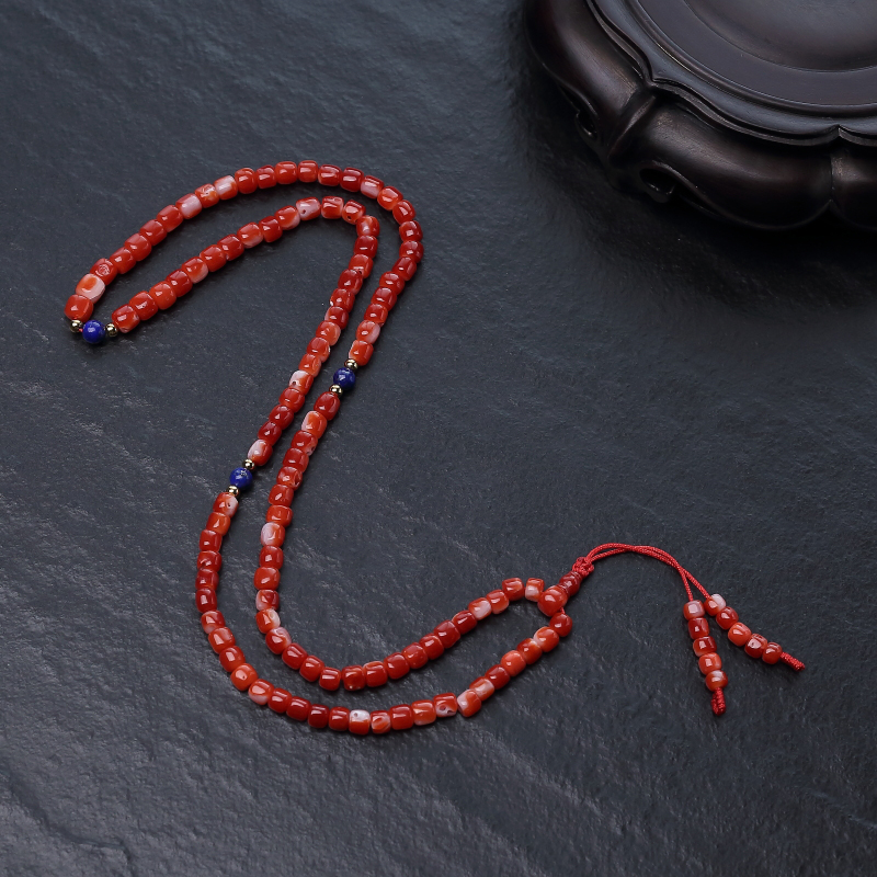 阿卡正红珊瑚苹果珠108佛珠-红掌柜