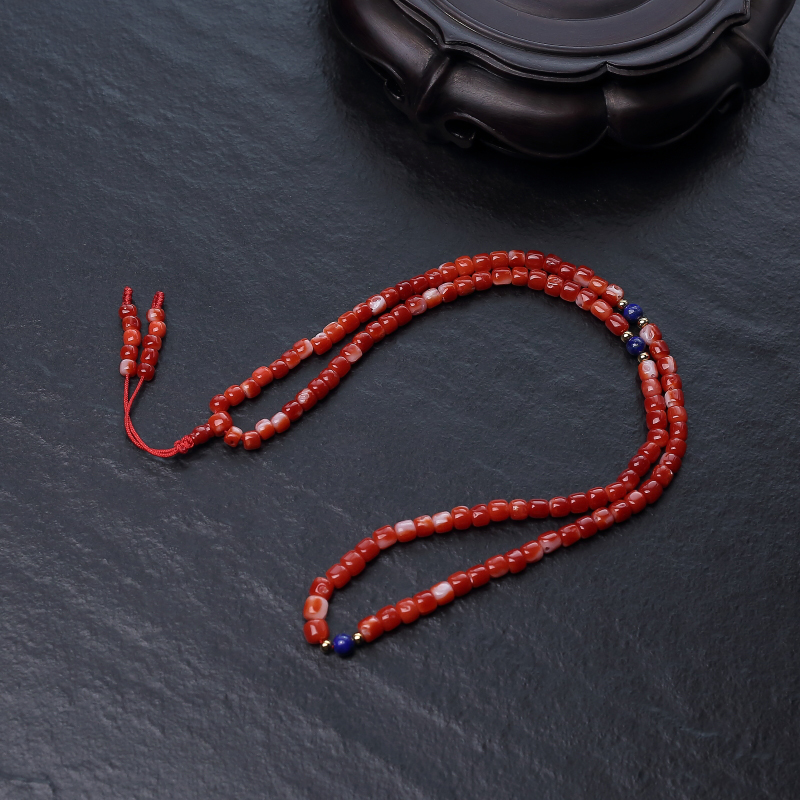 阿卡正红珊瑚苹果珠佛珠-红掌柜