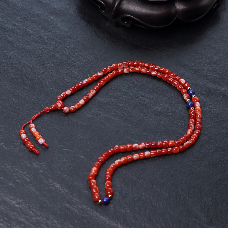 正红珊瑚苹果珠108佛珠-红掌柜