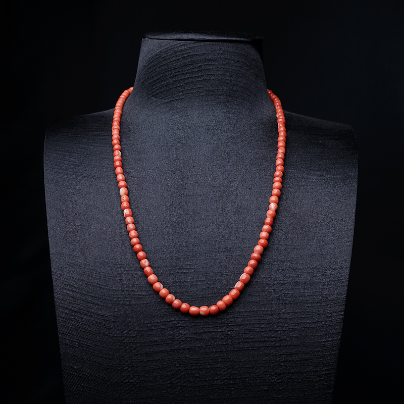 MOMO橘红珊瑚苹果珠108佛珠-红掌柜