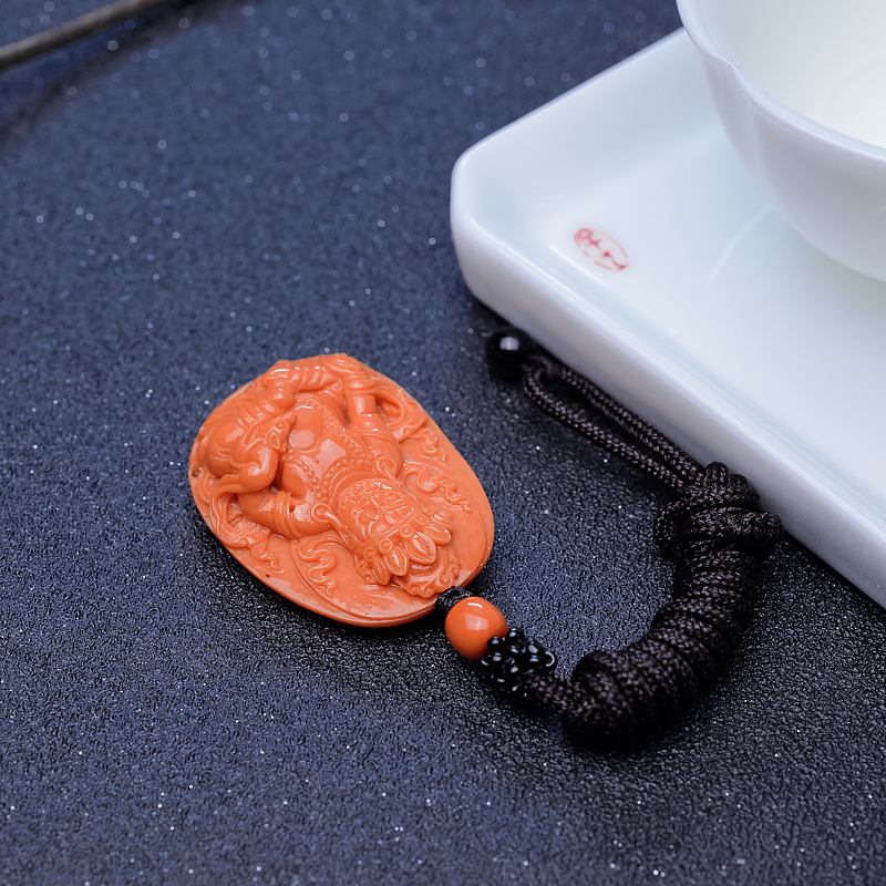 MOMO橘色珊瑚黄财神-红掌柜