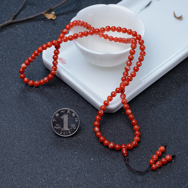 红珊瑚108佛珠-红掌柜
