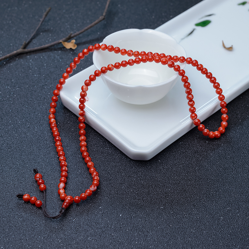 5mm正红珊瑚108佛珠-红掌柜