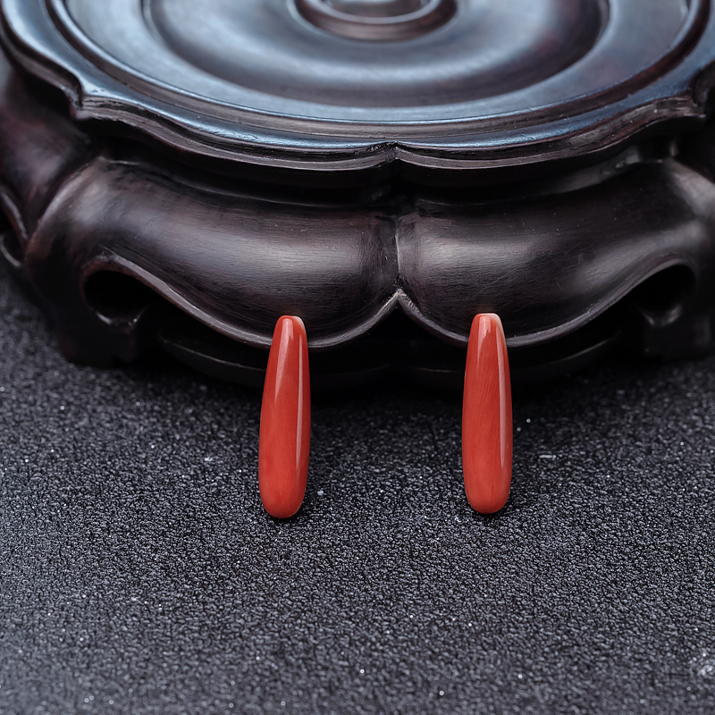 MOMO珊瑚水滴戒面-红掌柜