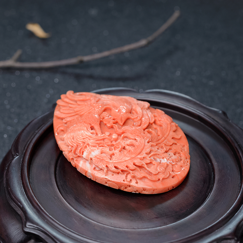 珊瑚吊坠-红掌柜