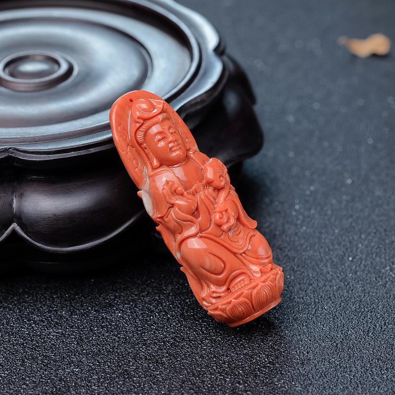 MOMO珊瑚吊坠-红掌柜