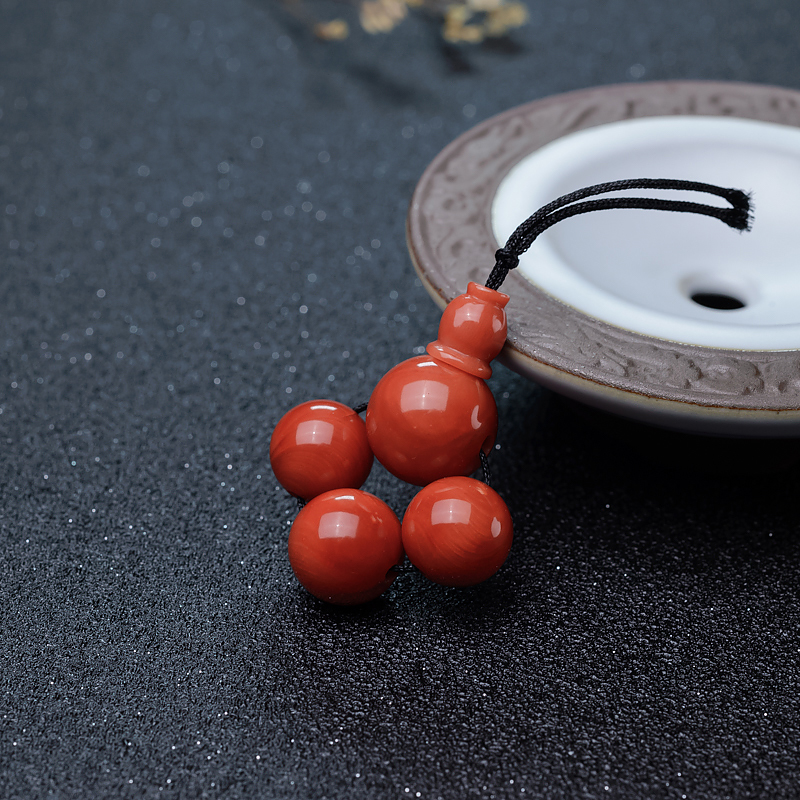 天然阿卡珊瑚配件（四件）-红掌柜