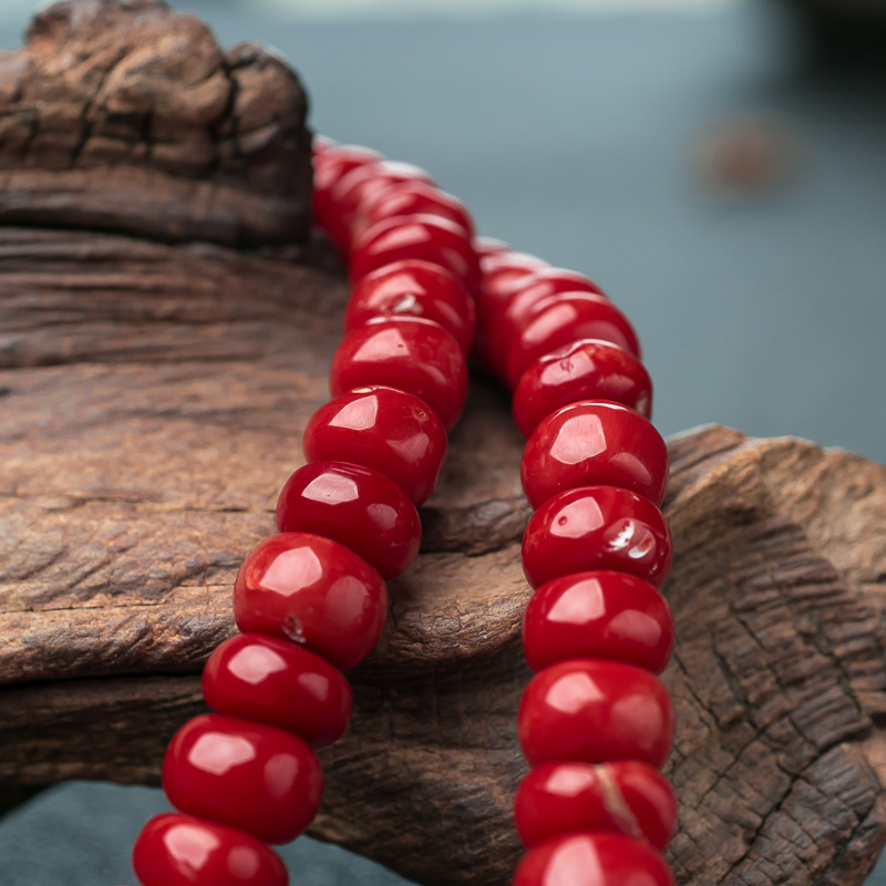 沙丁珊瑚算盘珠塔链-红掌柜