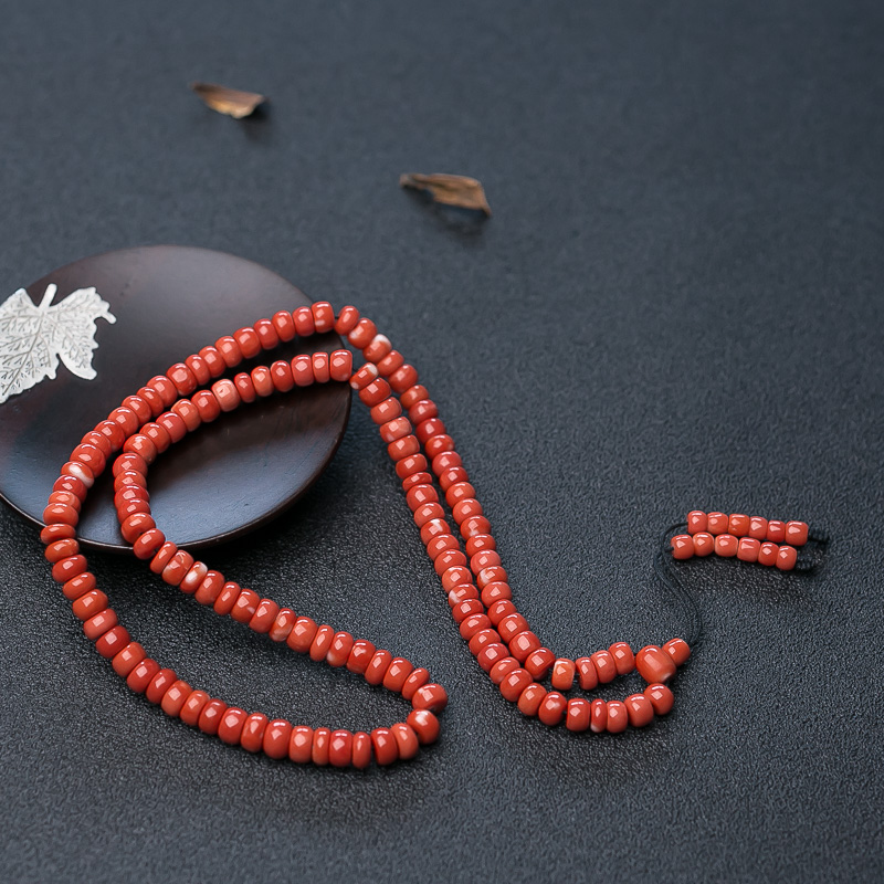 珊瑚算盘珠108佛珠-红掌柜
