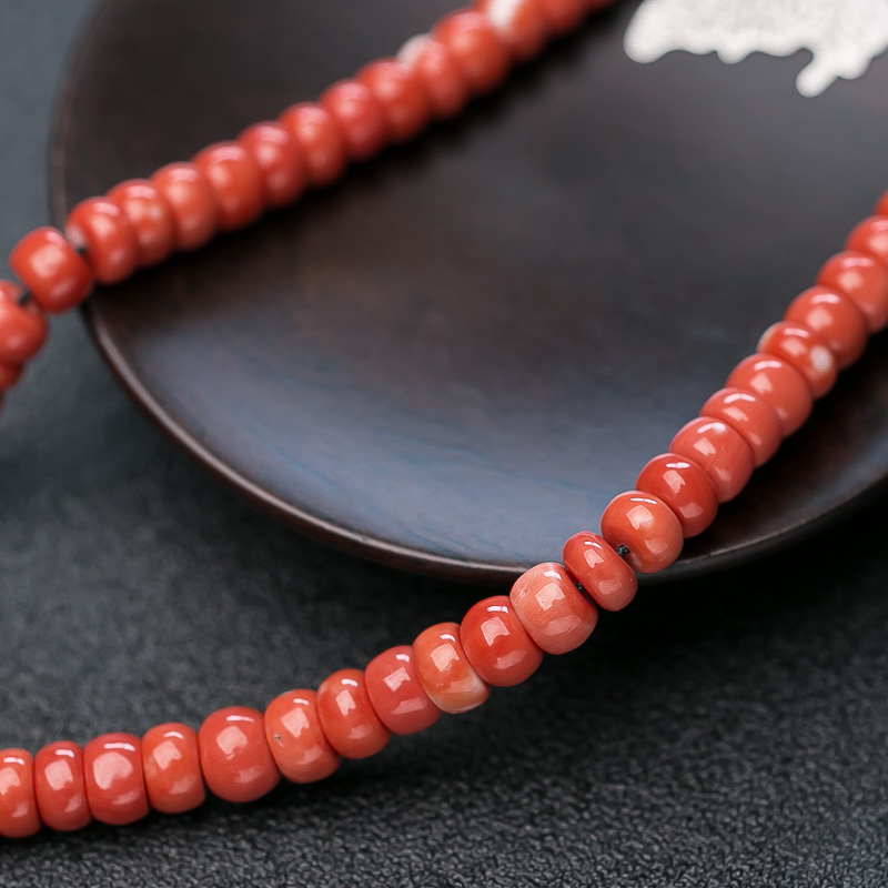 MOMO珊瑚算盘珠108佛珠-红掌柜