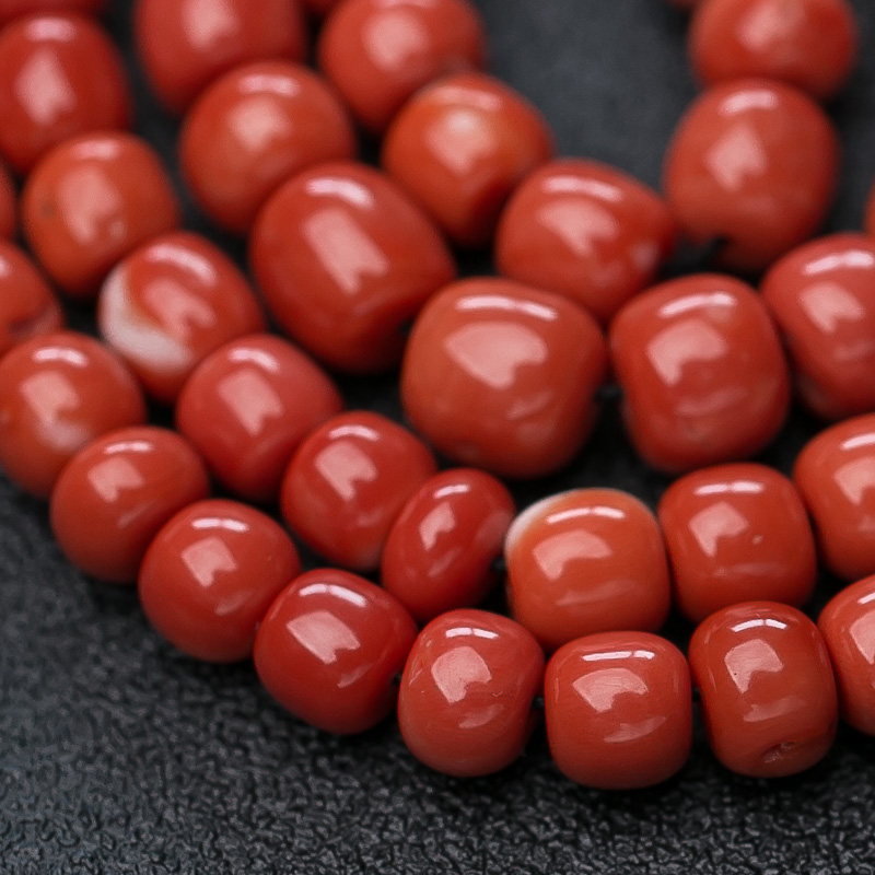 台湾珊瑚苹果珠108佛珠-红掌柜